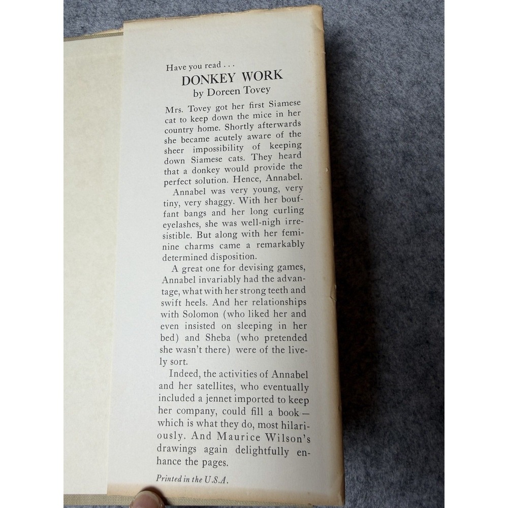 Vintage 1958 Cats in the Belfry Doreen Tovey Book Siamese Cat Grandmacore - Picture 8 of 8